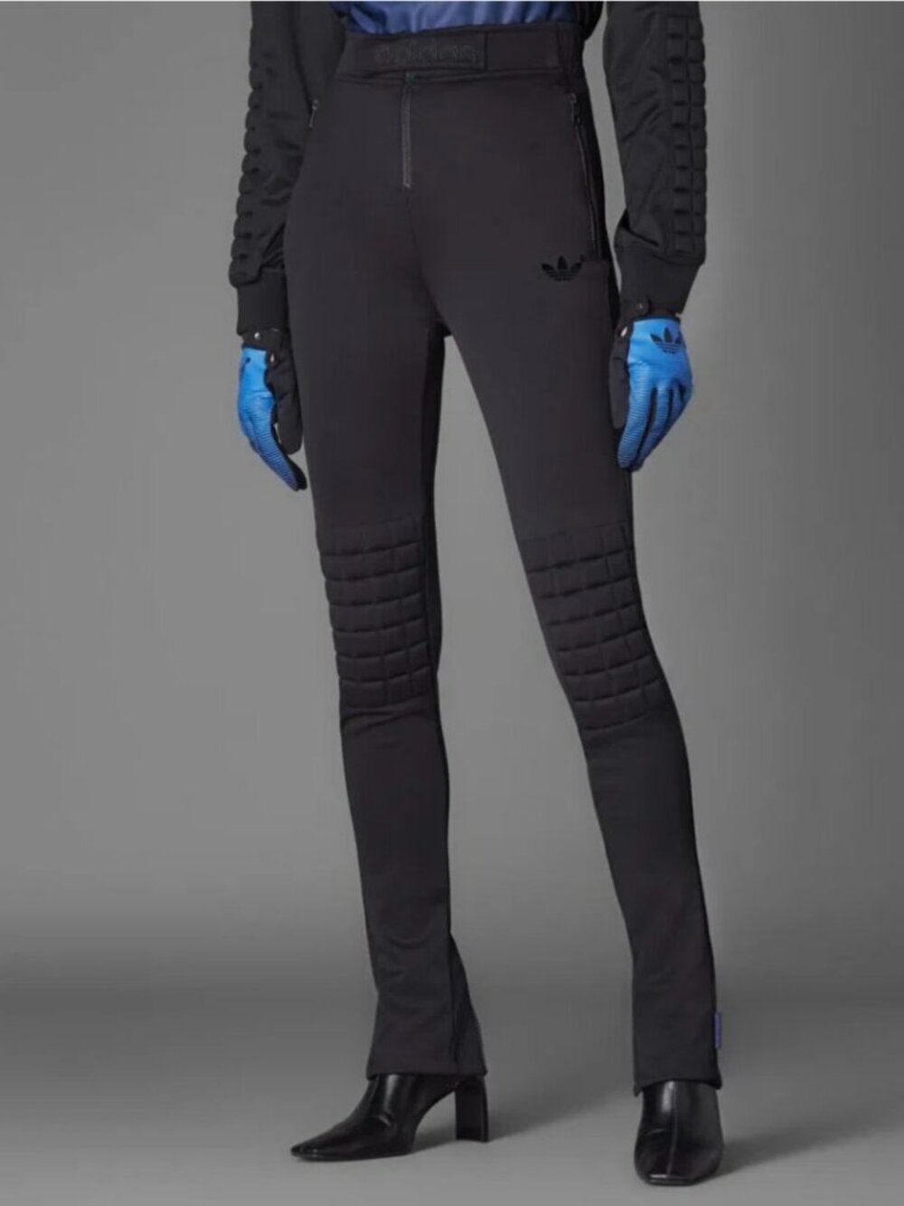 ADIDAS ORIGINALS Women's Blue Version Performance Leggings size Large